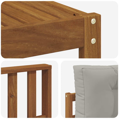 Set di divani da esterno 7 pcs Grigio Naturale e Chiaro | homemem39