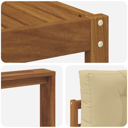 Set di divani da esterno con cuscino 7 pcs Naturale e Beige | homemem39