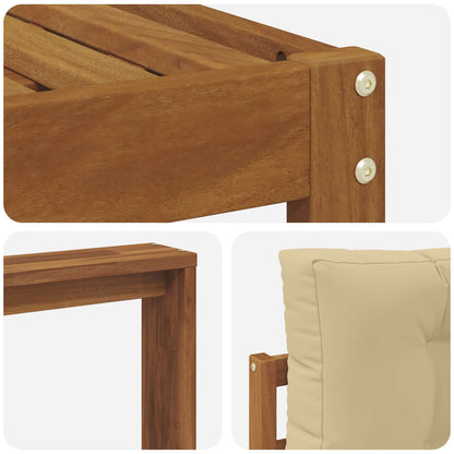 Set di divani da esterno con cuscino 9 pcs Naturale e Beige | homemem39