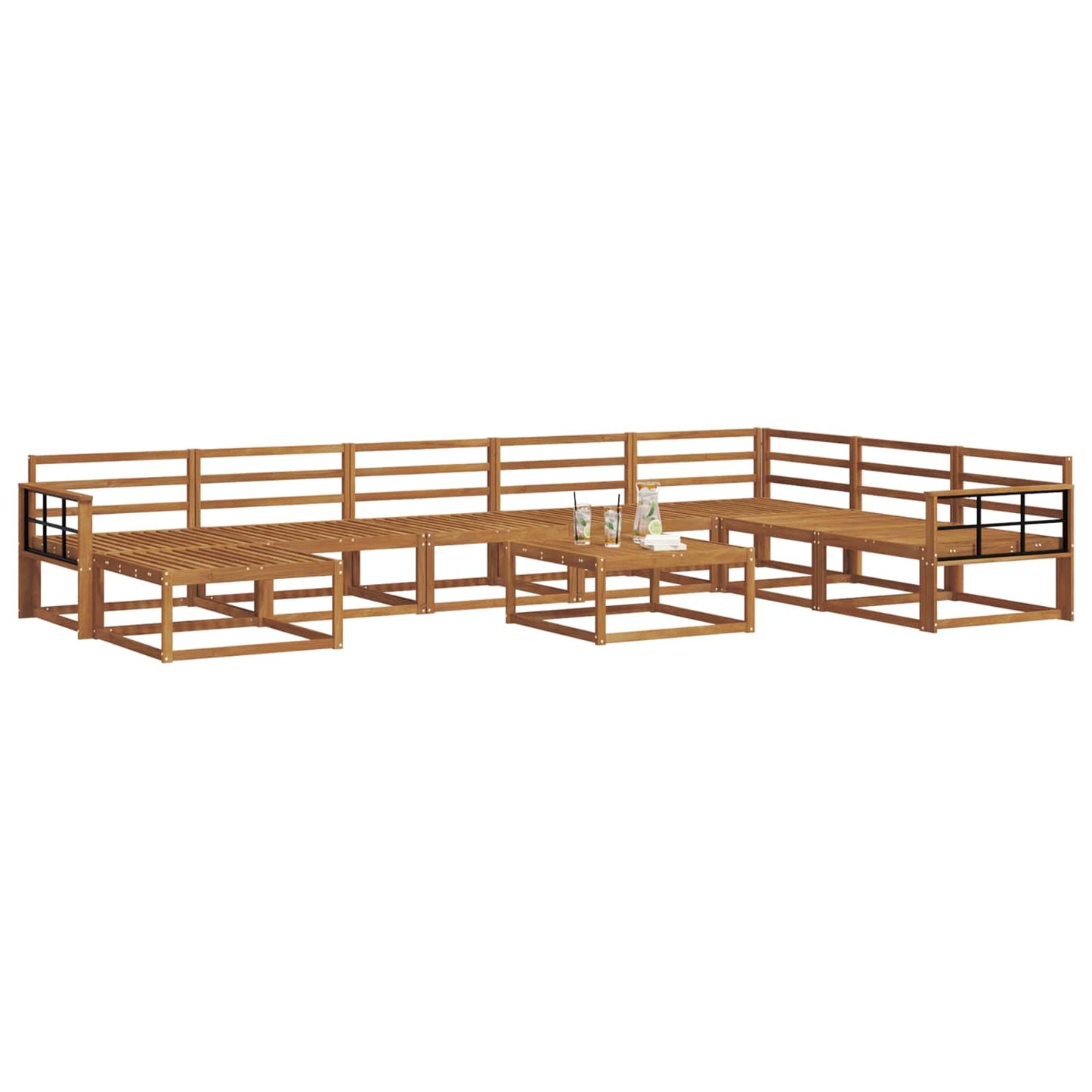 Set di divani da esterno 9 pcs Naturale | homemem39