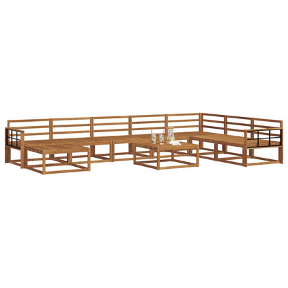 Set di divani da esterno 9 pcs Naturale | homemem39