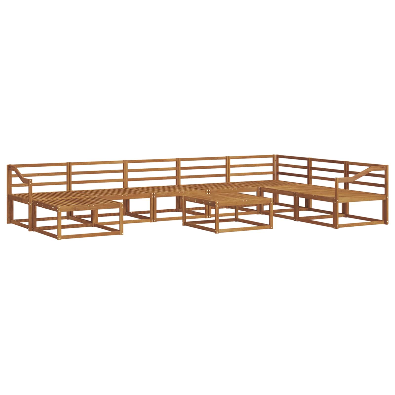 Set di divani da esterno 9 pcs Naturale | homemem39