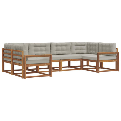 Set di divani da esterno 6 pcs Grigio Naturale e Chiaro | homemem39