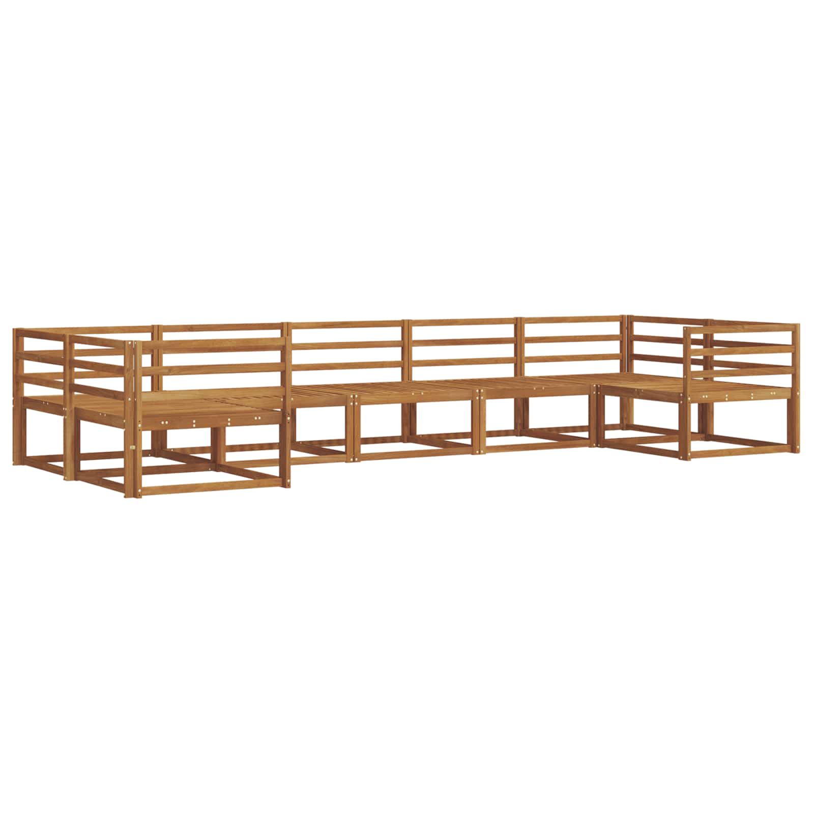 Set di divani da esterno 7 pcs Naturale | homemem39