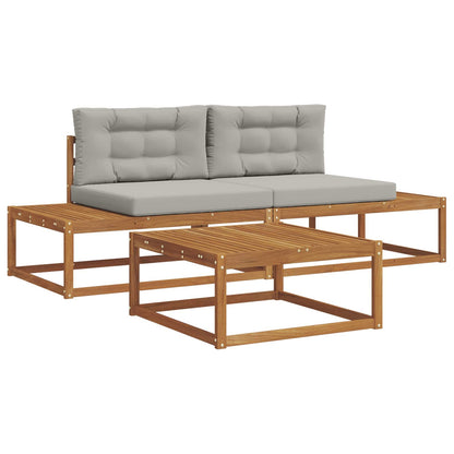 Set di divani da esterno con cuscino Grigio Naturale e Chiaro | homemem39