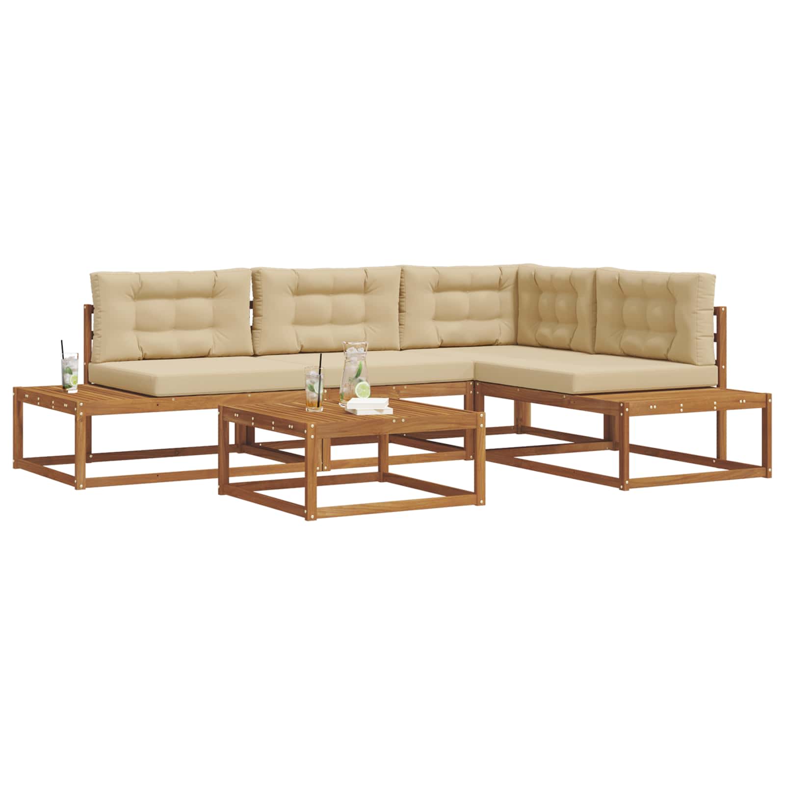 Set di divani da esterno Naturale e Beige | homemem39