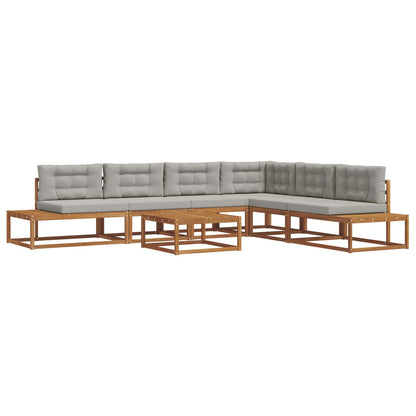 Set di divani da esterno Grigio Naturale e Chiaro | homemem39