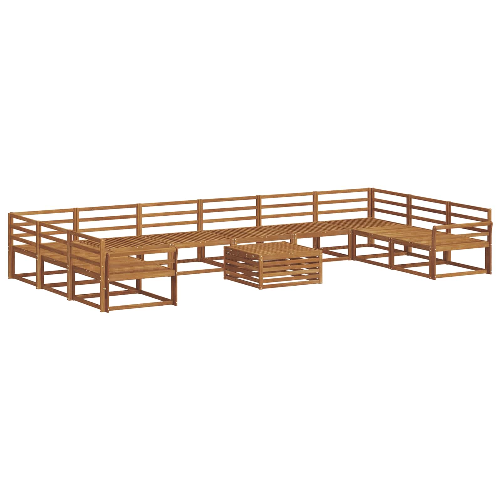 Set di divani da esterno 11 pcs Naturale | homemem39