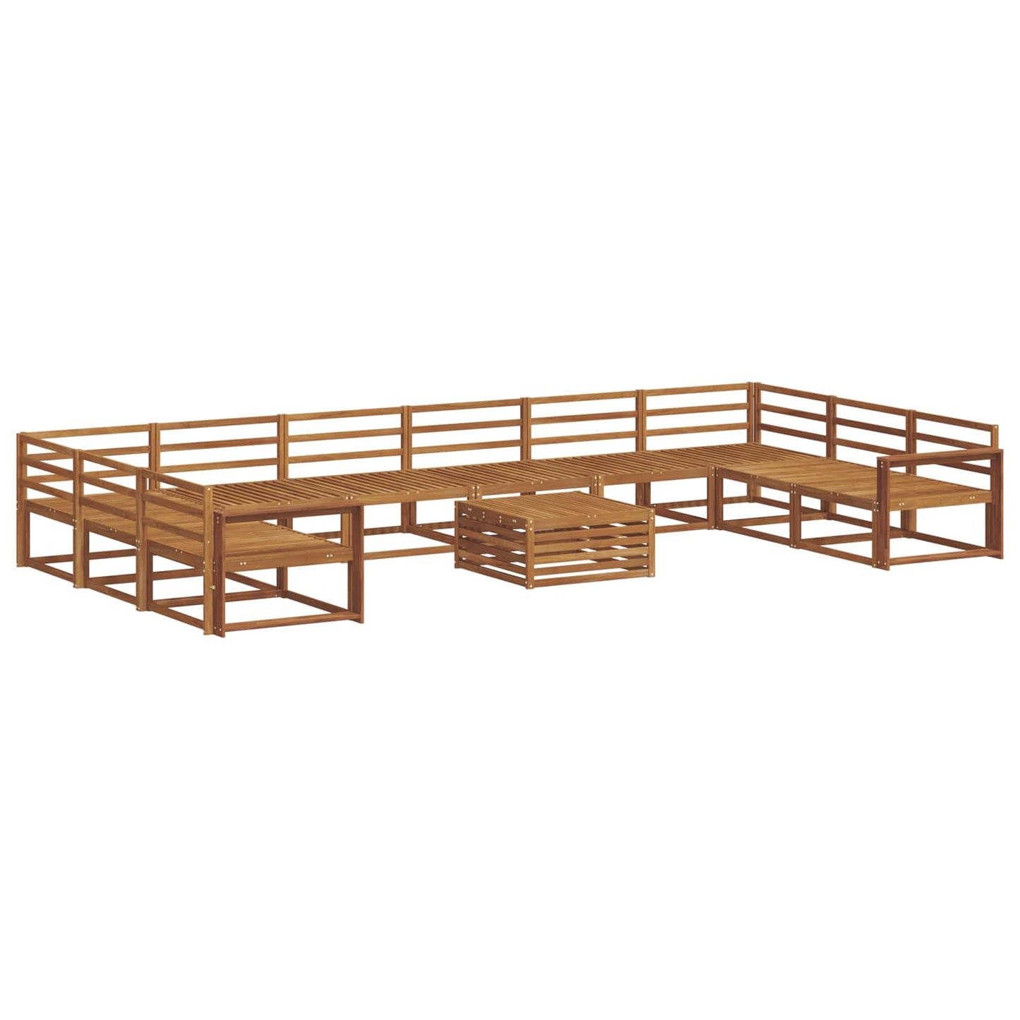 Set di divani da esterno 11 pcs Naturale | homemem39