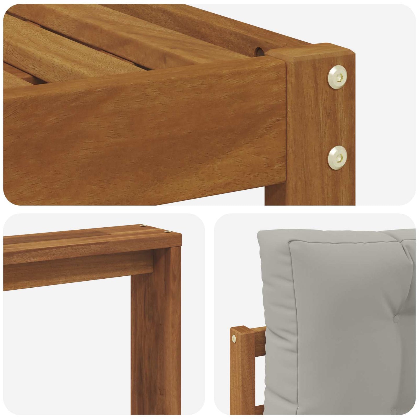 Set di divani da esterno 11 pcs Grigio Naturale e Chiaro | homemem39