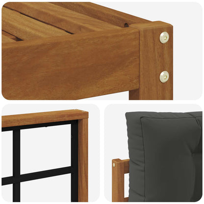 Set di divani da esterno 11 pcs Naturale e Antracite | homemem39