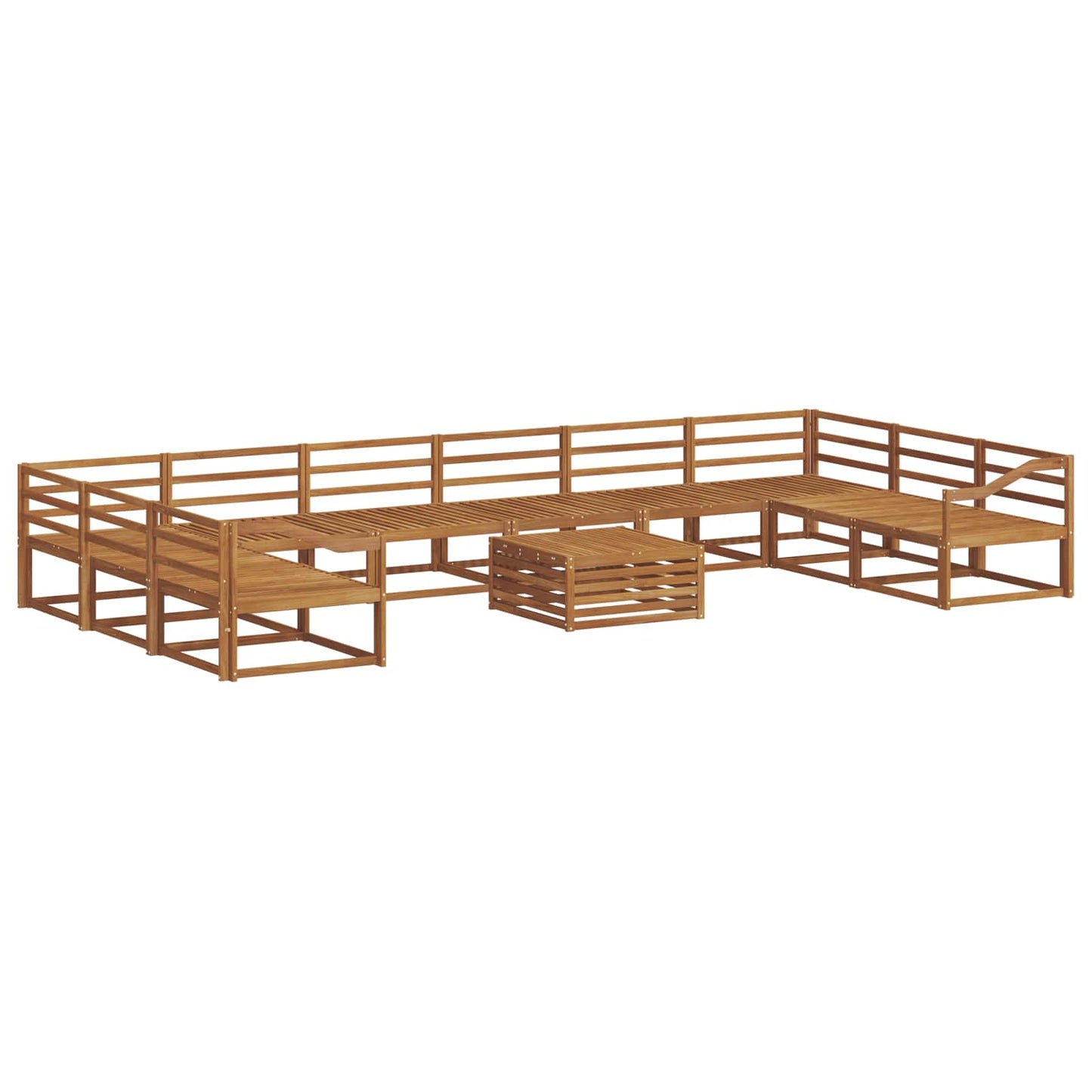 Set di divani da esterno 11 pcs Naturale | homemem39