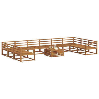 Set di divani da esterno 11 pcs Naturale | homemem39