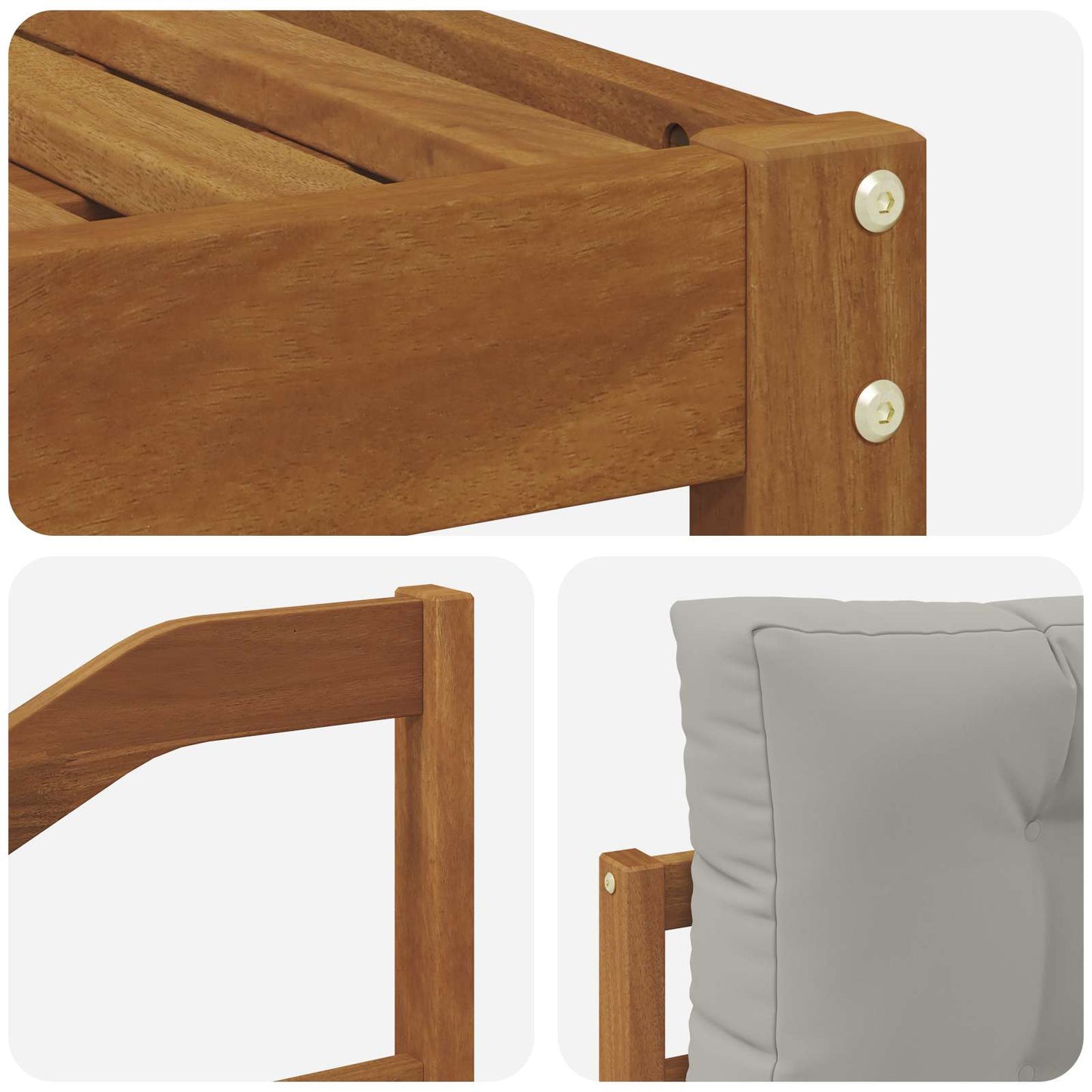 Set di divani da esterno 11 pcs Grigio Naturale e Chiaro | homemem39