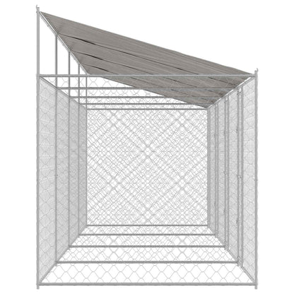 Gabbia per Cani con Tetto Argento 800 x 200 x 256 cm | homemem39