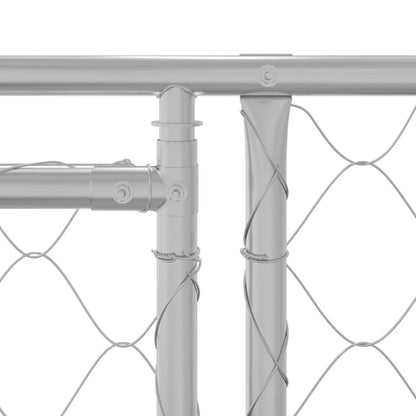Gabbia per Cani con Tetto Argento 600 x 200 x 256 cm | homemem39