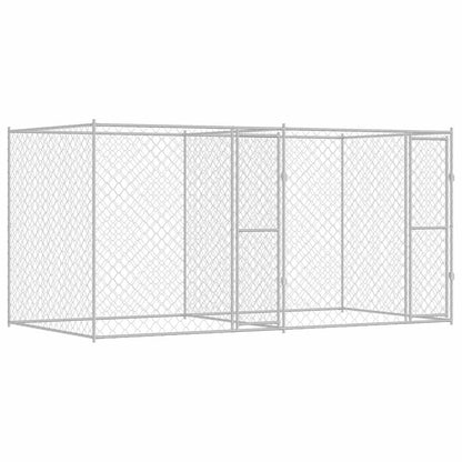 Gabbia per cani Argento 400 x 200 x 200 cm Acciaio zincato | homemem39