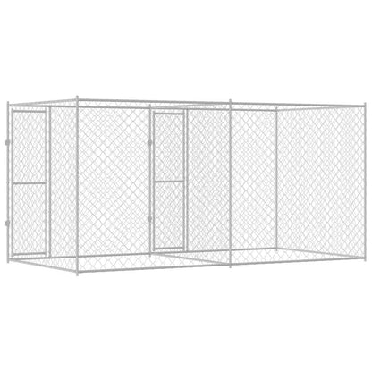 Gabbia per cani Argento 400 x 200 x 200 cm Acciaio zincato | homemem39