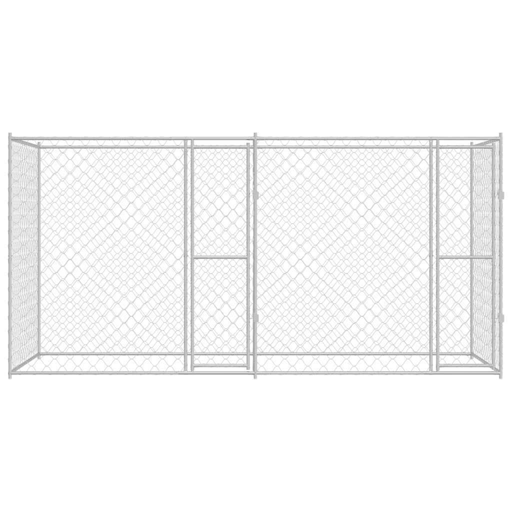 Gabbia per cani Argento 400 x 200 x 200 cm Acciaio zincato | homemem39