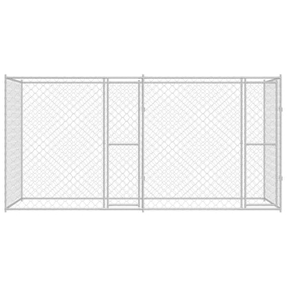 Gabbia per cani Argento 400 x 200 x 200 cm Acciaio zincato | homemem39