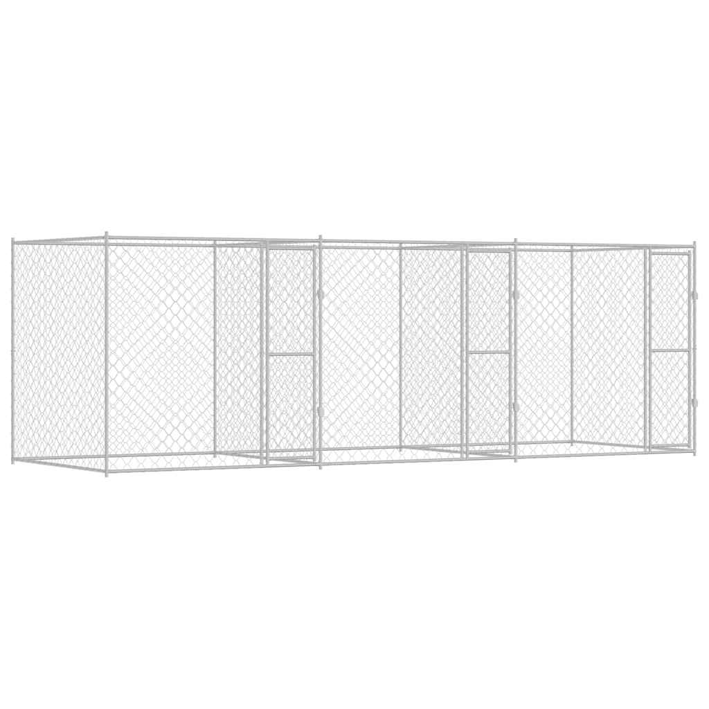 Gabbia per cani Argento 600 x 200 x 200 cm Acciaio zincato | homemem39