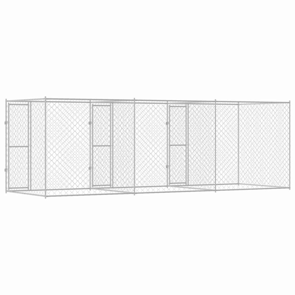 Gabbia per cani Argento 600 x 200 x 200 cm Acciaio zincato | homemem39