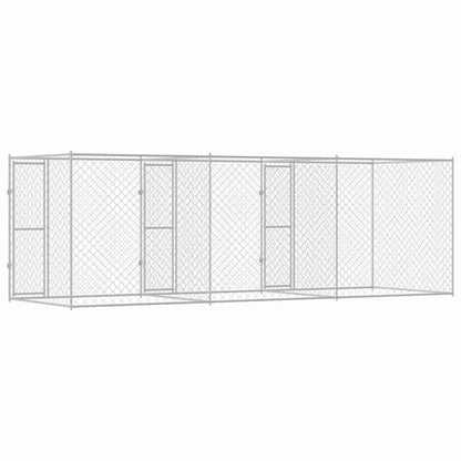Gabbia per cani Argento 600 x 200 x 200 cm Acciaio zincato | homemem39