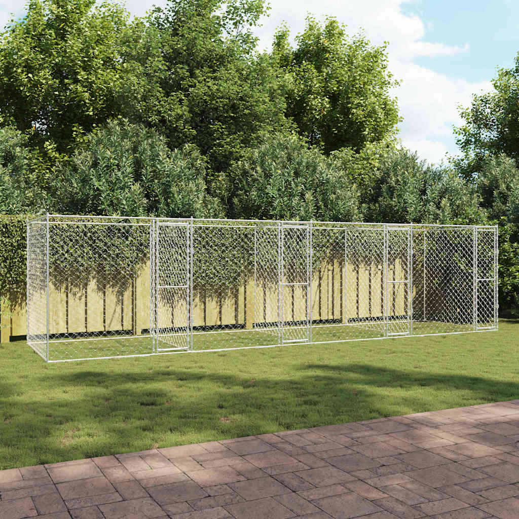 Gabbia per cani Argento 800 x 200 x 200 cm Acciaio zincato | homemem39