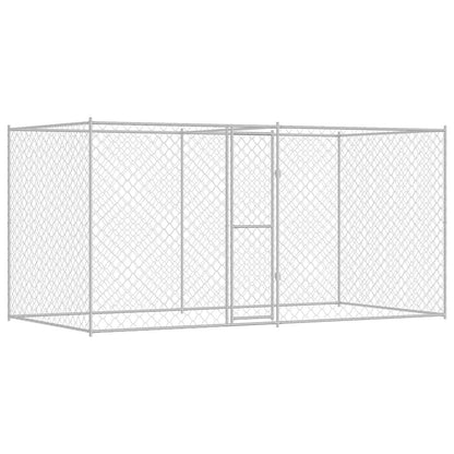 Gabbia per cani Argento 400 x 200 x 200 cm Acciaio zincato
