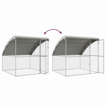 Cuccia per cani 2 pcs Argento 4 x 2 x 2 m Acciaio zincato