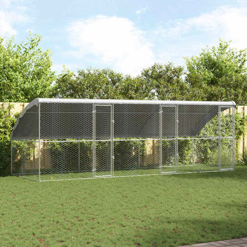 Cuccia per cani 3 pcs Argento 6 x 2 x 2 m Acciaio