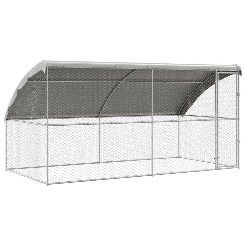 Cuccia per cani 2 pcs Argento 4 x 2 x 2 m Acciaio zincato