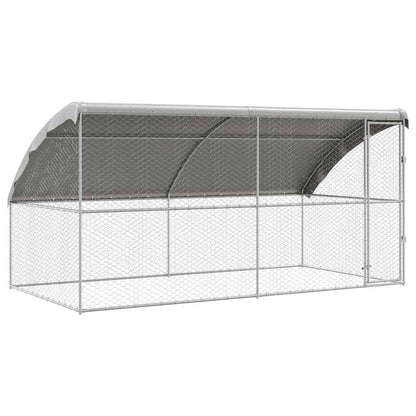 Cuccia per cani 2 pcs Argento 4 x 2 x 2 m Acciaio zincato