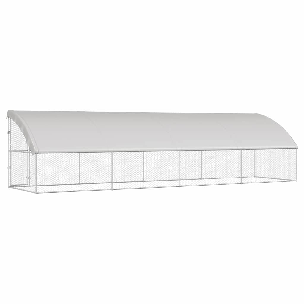 Cuccia per cani 4 pcs Argento 8 x 2 x 2 m Acciaio zincato
