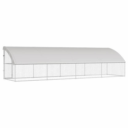 Cuccia per cani 4 pcs Argento 8 x 2 x 2 m Acciaio zincato