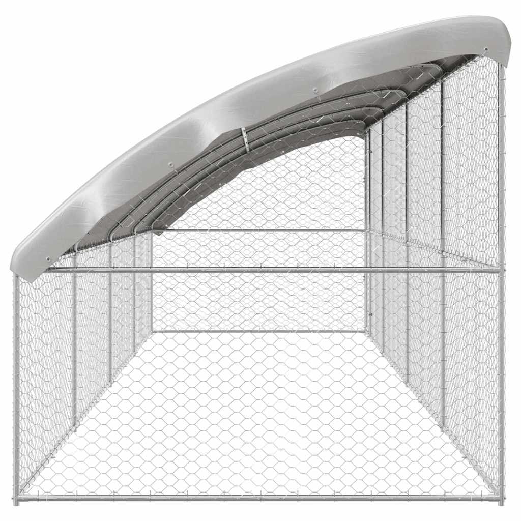 Cuccia per cani 4 pcs Argento 8 x 2 x 2 m Acciaio zincato