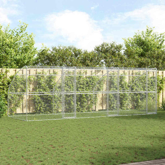 Cuccia per cani 3 pcs Argento 6 x 2 x 2 m Acciaio