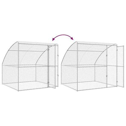 Cuccia per cani 3 pcs Argento 6 x 2 x 2 m Acciaio zincato