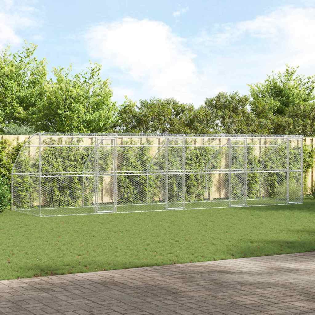 Cuccia per cani 4 pcs Argento 8 x 2 x 2 m Acciaio