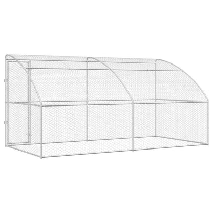 Cuccia per cani 2 pcs Argento 4 x 2 x 2 m Acciaio zincato