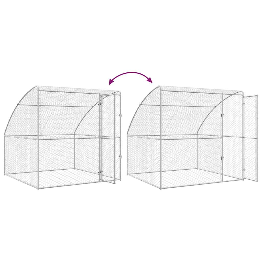 Cuccia per cani 3 pcs Argento 6 x 2 x 2 m Acciaio zincato