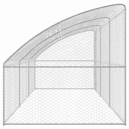 Cuccia per cani 3 pcs Argento 6 x 2 x 2 m Acciaio zincato