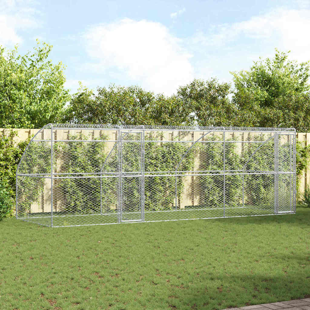 Cuccia per cani 3 pcs Argento 6 x 2 x 2 m Acciaio