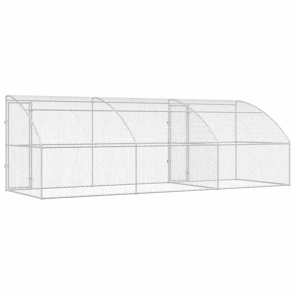Cuccia per cani 3 pcs Argento 6 x 2 x 2 m Acciaio zincato | homemem39