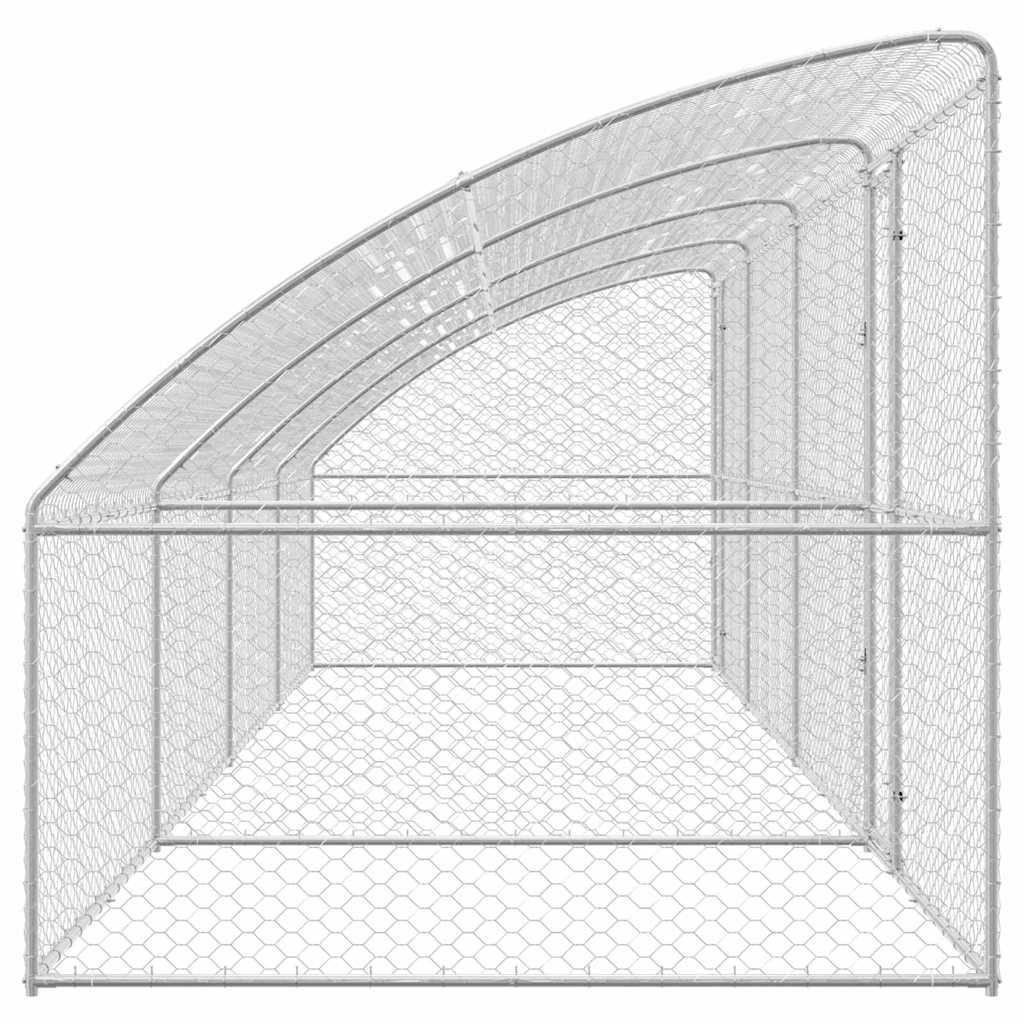 Cuccia per cani 4 pcs Argento 8 x 2 x 2 m Acciaio