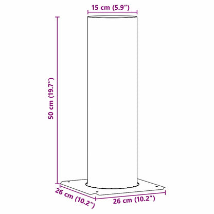 Estensione della Testa del Camino Argento 26 x 26 x 50 cm - homemem39