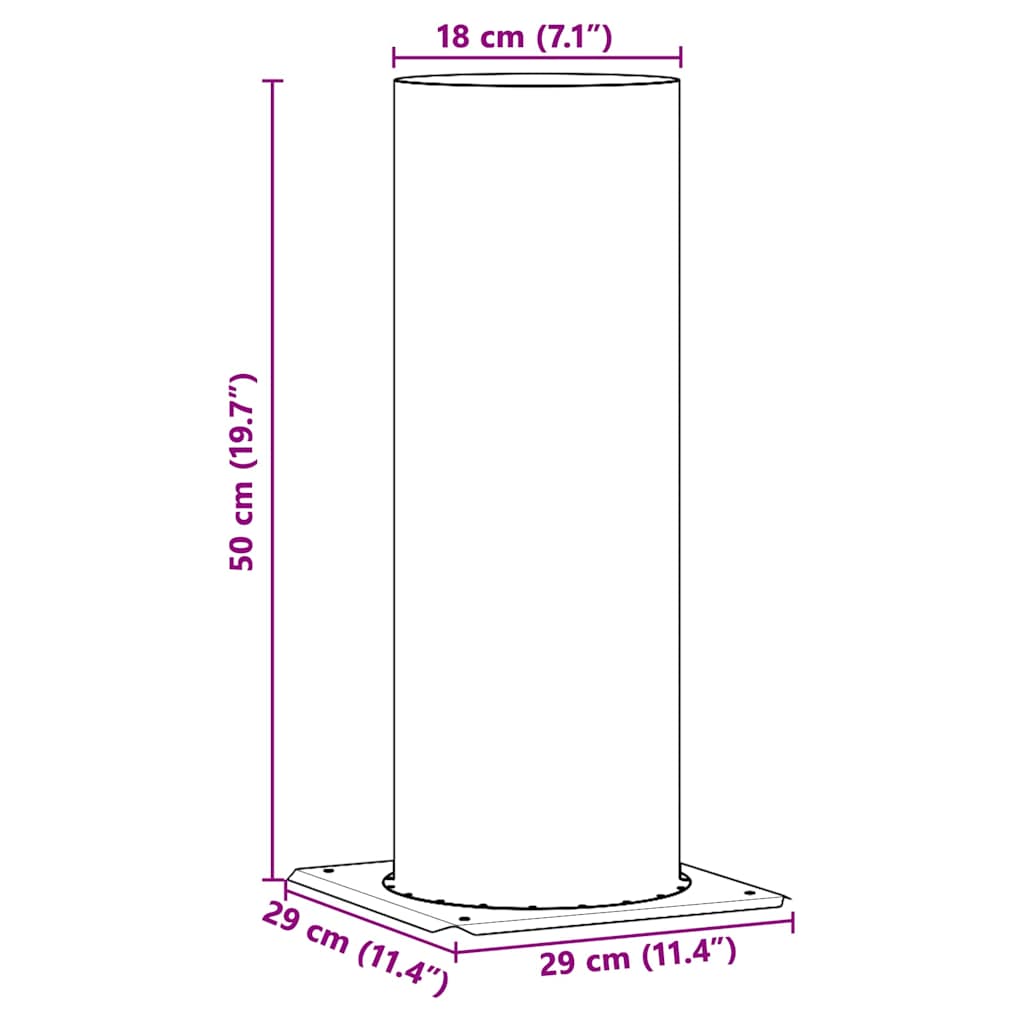 Estensione della Testa del Camino Argento 29 x 29 x 50 cm - homemem39