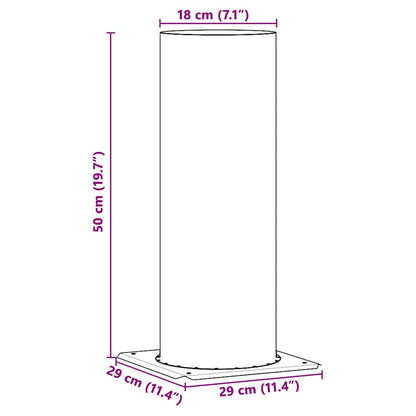 Estensione della Testa del Camino Argento 29 x 29 x 50 cm - homemem39