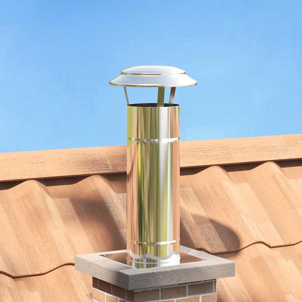 Estensione Camino Argento 25 x 25 x 65 cm Acciaio inossidabile | homemem39