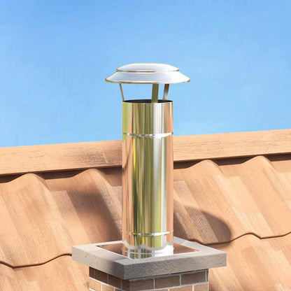 Estensione Camino Argento 25 x 25 x 65 cm Acciaio inossidabile | homemem39